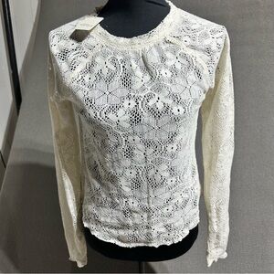 Free People In The Meadow Top M Fits S Boho Natural NWT